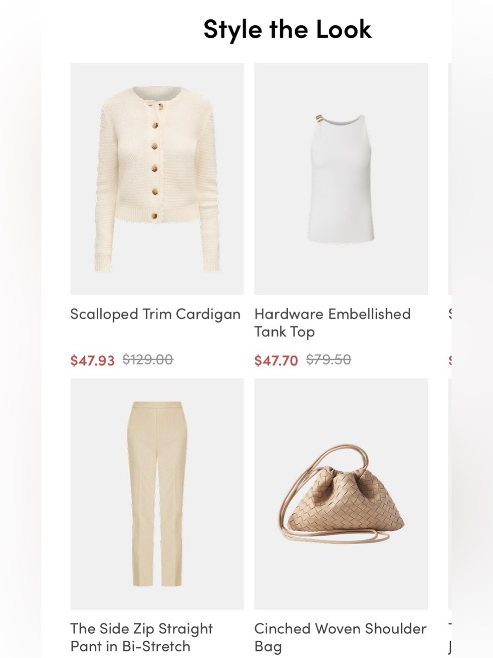 Ann Taylor Cream Scallop-Edge Button Cardigan - Picture 11 of 14